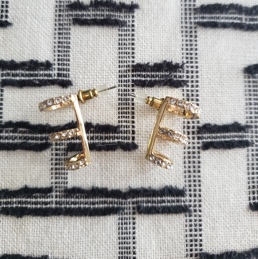 Gold cuffed earrings